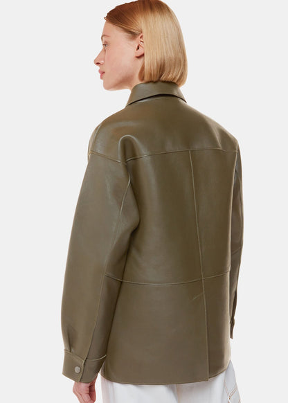 Clean bonded leather jacket