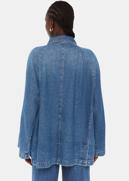 Denim Flare Sleeve Denim Jacket