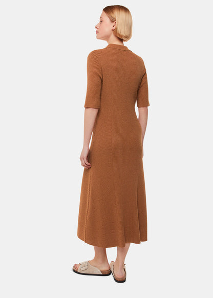 Knitted ribbed midi dress