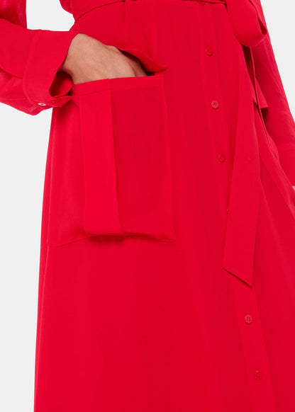 Pocket detail shirt dress