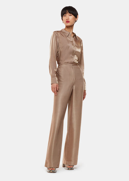 Pewter Teigan metallic trousers