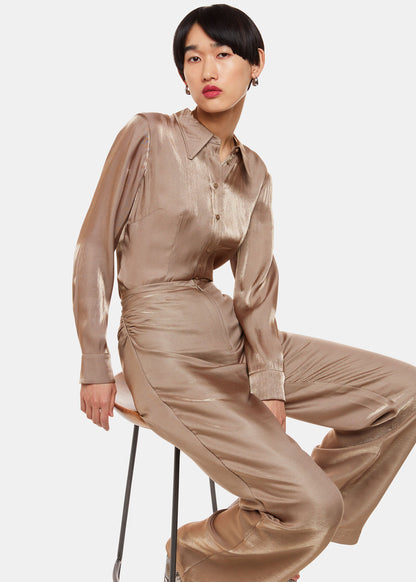 Pewter Teigan metallic trousers